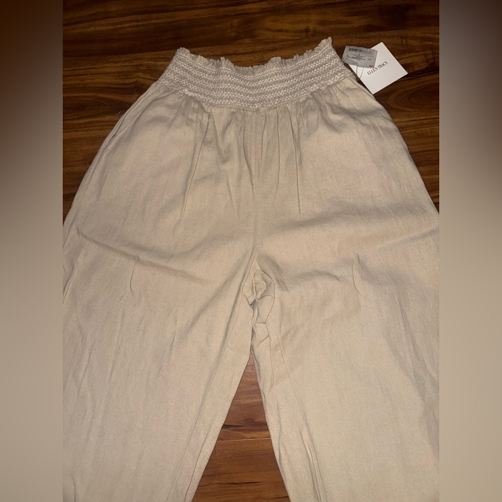Ellen Tracy Linen blend wide leg pants - Picture 4 of 12